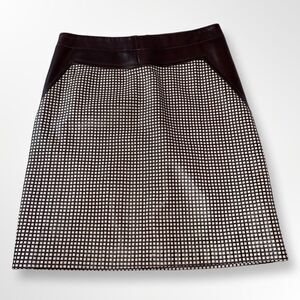 Vera Pelle 100% Leather Mini Skirt Women size Small